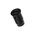 Автозарядка в прикуриватель АЗУ USB-A+USB-C, 2.4 A черная,