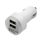 Автозарядка в прикуриватель 2хUSB с индикацией (АЗУ) (1000+2100 mA) белая | 18-1189 | REXANT