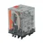 Реле миниатюрное силовое, 3CO, ком. ток 16А, AgSnO?, напряжение 12V AC, опция: тест-кнопка+светодиод
