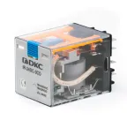 Реле миниатюрное силовое, 3CO, ком. ток 16А, AgSnO?, напряжение 12V DC, опция: тест-кнопка+светодиод+защитный диод