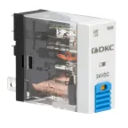 Реле миниатюрное промышленное, 1CO, ком. ток 12А, AgSnO?, напряжение 12V DC, опция: тест-кнопка+светодиод+защитный диод