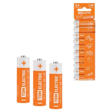 Элемент питания LR6 AA Alkaline 1,5V SC-10 | SQ1702-0058 | TDM