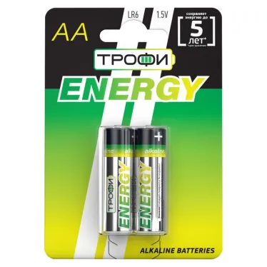 Батарейка щелочная (алкалиновая) LR6-2BL ECO (20/360/11520) (AA)  | Б0017045 | ТРОФИ
