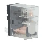 Реле миниатюрное промышленное, 1CO, ком. ток 12А, AgSnO?, напряжение 12V AC, опция: светодиод