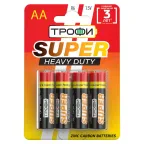 Батарейка солевая (ЭП) R6-4BL (40/720/25920) (AA)  | C0033716 | ТРОФИ