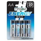 Батарейка щелочная (алкалиновая) LR6-4BL ULTRA (40/640/15360) (AA)  | Б0015138 | ТРОФИ