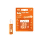 Элементы питания LR03 AAA Alkaline 1,5V BP-4  | SQ1702-0006 | TDM