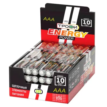 Батарейка щелочная (алкалиновая) LR03-4S promo-box (96/384/36864) (AAA)  | Б0017349 | ТРОФИ