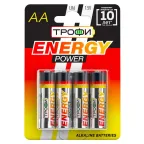 Батарейка щелочная (алкалиновая) LR6-4BL (40/640/20480) (AA)  | C0034657 | ТРОФИ
