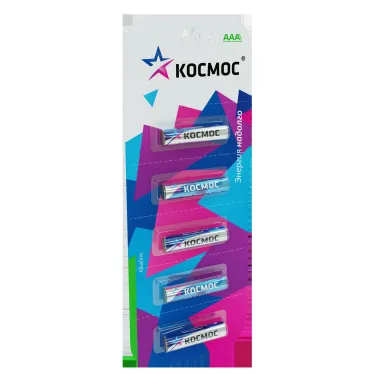 Батарейка LR03 AAA, Alkaline 1.5В, 5Bl К осмос