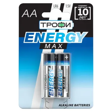 Батарейка щелочная (алкалиновая) LR6-2BL ULTRA (40/320/15360) (AA)  | Б0018947 | ТРОФИ
