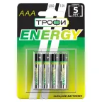 Батарейка щелочная (алкалиновая) LR03-4BL ECO (40/960/37440) (AAA)  | Б0017044 | ТРОФИ
