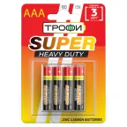 Батарейка солевая (ЭП) R03-4BL (40/960/46080) (AAA)  | C0033712 | ТРОФИ