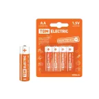                  Элементы питания LR6 AA Alkaline 1,5V BP-4  | SQ1702-0003 | TDM
               