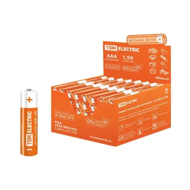 Элемент питания LR03 AAA Alkaline 1,5V PAK-96 | SQ1702-0010 | TDM
