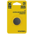                  Батарейка дисковая литиевая CR2025 (1шт/блистер) IEK
               