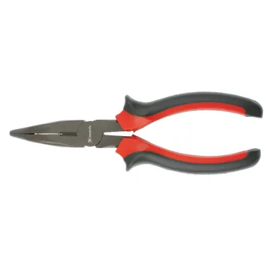 Длинногубцы Black Nickel, 180 мм, изогнутые, двухкомпонентные рукоятки