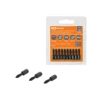 Набор бит PH1x25, односторонних, сталь S2, Е 1/4", намагниченные, торсионные, 10 шт., «Алмаз»  | SQ1019-0421 | TDM