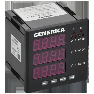 Мультиметр цифровой щитовой трехфазный DO RS-485 96х96мм LED GENERICA