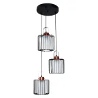                  Светильник Манго 231 черн.муар медь (Плафон 9001) НСБ 01-3х60-167 Е27 подвесной
               