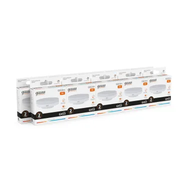 Лампа светодиодная LED 9 Вт 660 лм 3000К таблетка теплый GX53 AC 220В Elementary Gauss