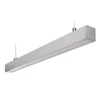 Светильник линейный светодиодный подвесной. (5000К). 2800Лм. Алюминий. Цвет серебро.