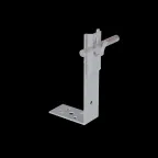 Угловой держатель зажимной для прутка Ø 5-8 мм H60 мм INOX304 | UDZ-H60-D5-8 INOX304 | КМ-профиль