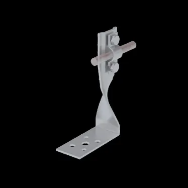 Угловой держатель болтовой скрученный для прутка Ø 5-10 мм H70 мм INOX304 | UDBS-H70-D5-10 INOX304 | КМ-профиль