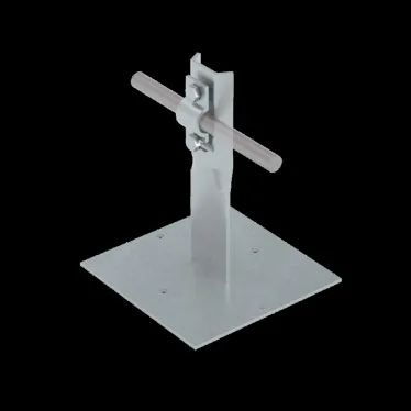 Приклееваемый держатель болтовой для прутка Ø 5-10 мм H150 мм INOX304 | PDB-H150-D5-10 INOX304 | КМ-профиль