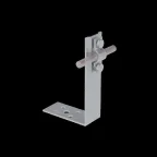 Угловой держатель болтовой для прутка Ø 5-10 мм H80 мм INOX304 | UDB-H80-D5-10 INOX304 | КМ-профиль