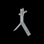                  Коньковый держатель болтовой для прутка Ø 5-10 мм H100 мм INOX304 | KDB-H100-D5-10 INOX304 | КМ-профиль
               