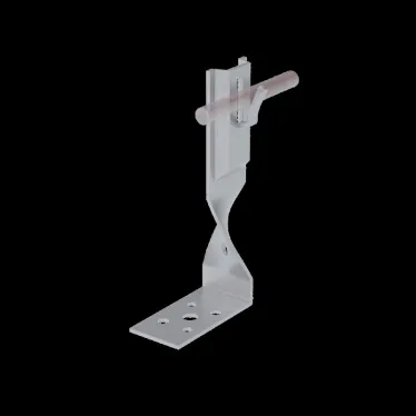 Угловой держатель зажимной скрученный для прутка Ø 5-8 мм H70 мм INOX304 | UDZS-H70-D5-8 INOX304 | КМ-профиль