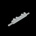                  Четырехболтовой сквозной соединитель прутка Ø 5-10 мм INOX304 | 4SS-D5-10 INOX304 | КМ-профиль
               