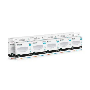 Лампа светодиодная LED 9 Вт 680 лм 4100К таблетка нейтральный GX53 AC 220В Elementary Gauss