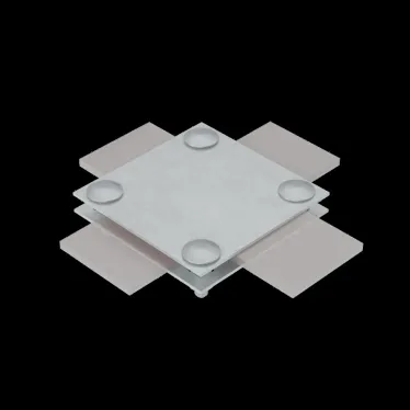 Соединитель крестообразный для полосы до 40 мм с 2 пластинами INOX304 | 2XS-B40 INOX304 | КМ-профиль