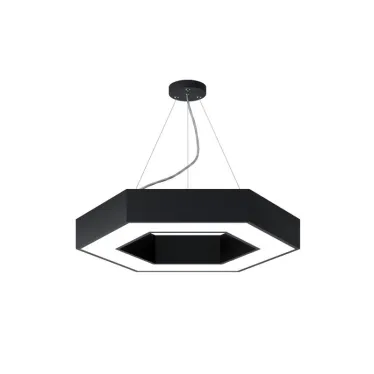 Светильник светодиодный Geometria Hexagon SPO-123-B-40K-045 45Вт 4000К 2500Лм IP40 600*600*80 черный подвесной | Б0050555 | ЭРА
