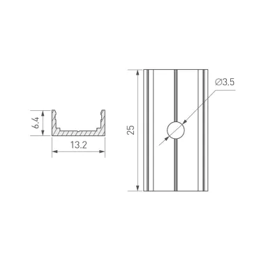 Коннектор жесткий с питанием ART-APRIORI-CON-ROD-A-L260-POWER (BK, вертикальный) (Arlight, IP20 Металл, 3 года)