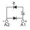 Модуль индикации и защиты, LED зелёный+диод (A1+), 6-24V DC