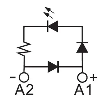 Модуль индикации и защиты, LED зелёный+диод, 6-24V DC