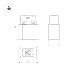 Коннектор жесткий с питанием ART-APRIORI-CON-ROD-A-L260-POWER (BK, вертикальный) (Arlight, IP20 Металл, 3 года)
