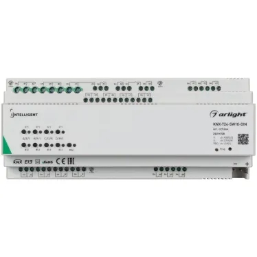 INTELLIGENT ARLIGHT Релейный модуль KNX-724-SW10-DIN (BUS, 24х10A) | 025664 | Arlight