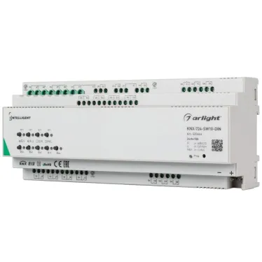 INTELLIGENT ARLIGHT Релейный модуль KNX-724-SW10-DIN (BUS, 24х10A) | 025664 | Arlight