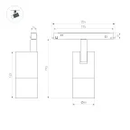 Коннектор жесткий с питанием ART-APRIORI-CON-ROD-A-L260-POWER (BK, вертикальный) (Arlight, IP20 Металл, 3 года)