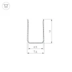 Подвес жесткий с питанием ART-APRIORI-ROD-A-L800-POWER (BK) (Arlight, IP20 Металл, 3 года)
