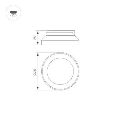 Подвес жесткий с питанием ART-APRIORI-ROD-A-L400-POWER (TN) (Arlight, IP20 Металл, 3 года)