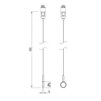 Держатель трека ART-APRIORI-HOLDER-HANG-TUBE-L1500 (GD) (ARL, IP20 Металл, 3 года)