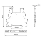 Колодка ультратонкая для реле серии RIS, вх. напр. 110V AC/DC, винт. клеммы