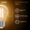 Лампа светодиодная филаментная LED 10 Вт 930 лм 2700К А60 груша теплый E27 AC 220В прозрачная колба Black Filament Gauss