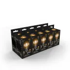 Лампа светодиодная филаментная LED 10 Вт 930 лм 2700К А60 груша теплый E27 AC 220В прозрачная колба Black Filament Gauss