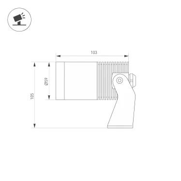 Подвес с питанием ART-APRIORI-CANOPY-HANG-A-L1500-POWER (GD) (Arlight, IP20 Металл, 3 года)